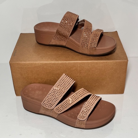 Vionic Alexis Rhinestone Slide Sandals Size 8 - Picture 4 of 15